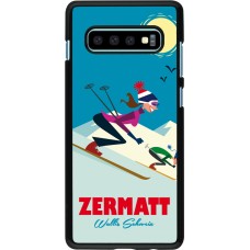 Samsung Galaxy S10+ Case Hülle - Zermatt Ski Downhill