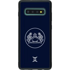 Samsung Galaxy S10+ Case Hülle - Silikon schwarz Astrologie Zwillinge
