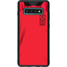 Samsung Galaxy S10+ Case Hülle - Silikon schwarz Südkorea 2022 personalisierbares Fussballtrikot
