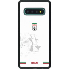 Coque Samsung Galaxy S10+ - Silicone rigide noir Maillot de football Iran 2026 personnalisable