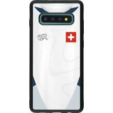 Samsung Galaxy S10+ Case Hülle - Silikon schwarz Schweiz Away personalisierbares Fussballtrikot