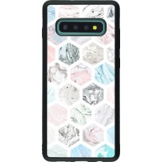 Samsung Galaxy S10+ Case Hülle - Silikon schwarz Marble Everything