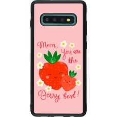 Samsung Galaxy S10+ Case Hülle - Silikon schwarz Mom 2026 Berry best