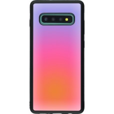 Samsung Galaxy S10+ Case Hülle - Silikon schwarz Orange Pink Blue Gradient