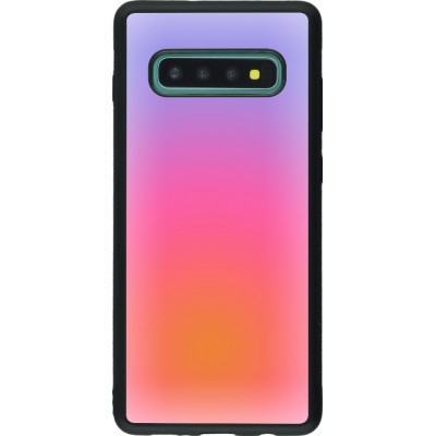 Samsung Galaxy S10+ Case Hülle - Silikon schwarz Orange Pink Blue Gradient