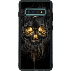 Hülle Samsung Galaxy S10+ - Silikon schwarz Skull 02