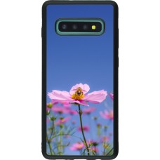 Coque Samsung Galaxy S10+ - Silicone rigide noir Bee on a flower 2026