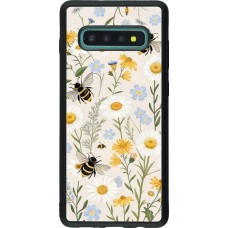 Samsung Galaxy S10+ Case Hülle - Silikon schwarz Pattern bees 2026