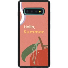 Samsung Galaxy S10+ Case Hülle - Silikon schwarz Summer 2025 Hello summer