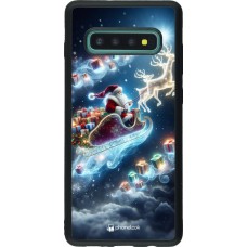 Samsung Galaxy S10+ Case Hülle - Silikon schwarz Weihnachten 2023 Verzauberter Weihnachtsmann