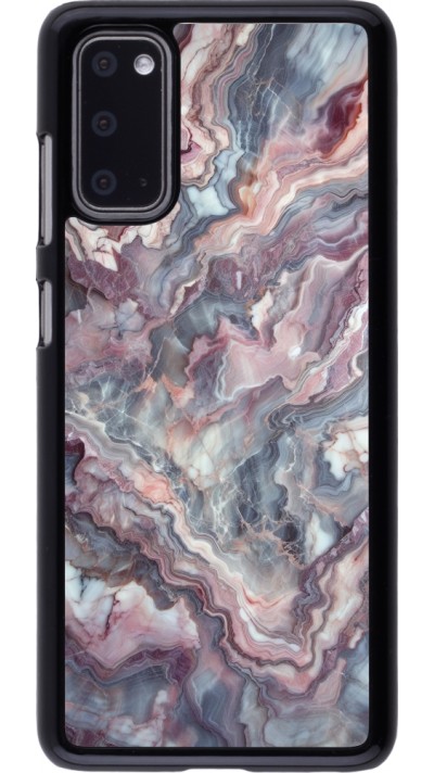 Samsung Galaxy S20 Case Hülle - Violetter silberner Marmor