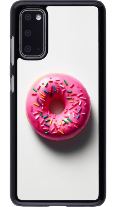Samsung Galaxy S20 Case Hülle - Weisser Hintergrund, pinker Donut