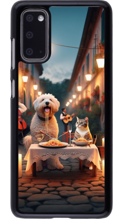 Samsung Galaxy S20 Case Hülle - Valentin 2024 Hund & Katze Kerzenlicht