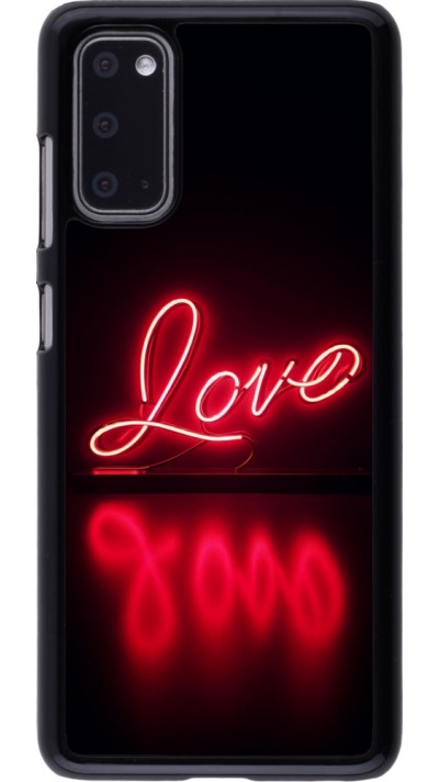 Samsung Galaxy S20 Case Hülle - Valentine 2025 Neon Liebe