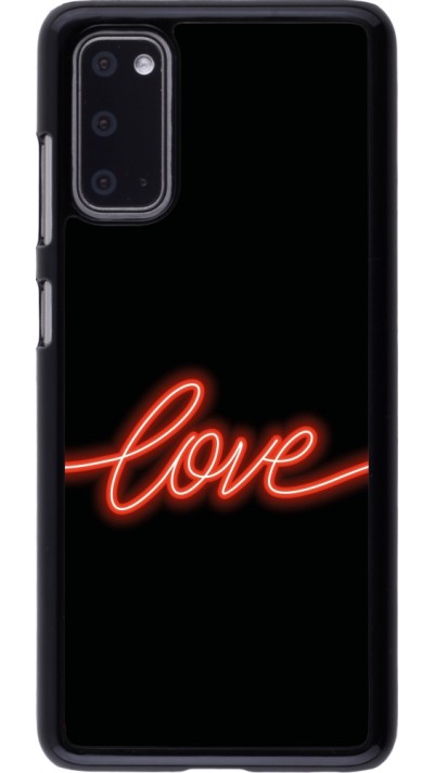 Samsung Galaxy S20 Case Hülle - Valentine 2023 neon love
