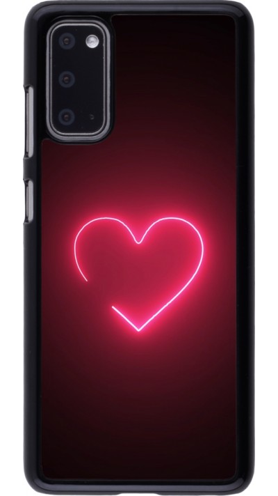 Samsung Galaxy S20 Case Hülle - Valentine 2023 single neon heart