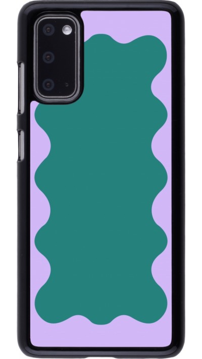 Samsung Galaxy S20 Case Hülle - Wavy Rectangle Green Purple