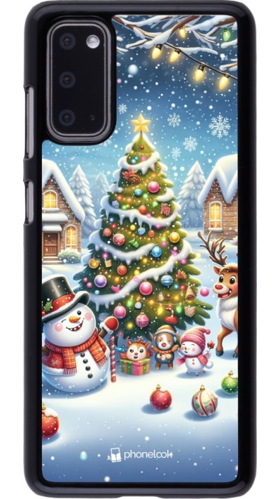 Samsung Galaxy S20 Case Hülle - Weihnachten 2023 Schneemann und Tannenbaum