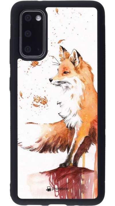 Coque Samsung Galaxy S20 - Silicone rigide noir Autumn 21 Fox