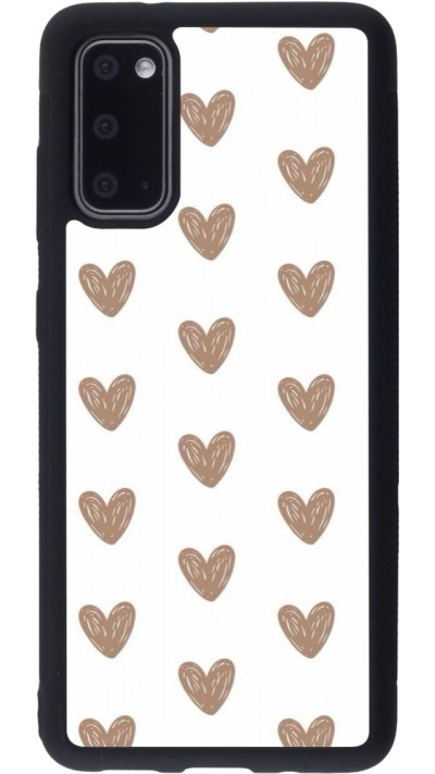 Coque Samsung Galaxy S20 - Silicone rigide noir Autumn 2024 brown hearts