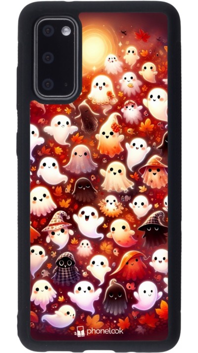 Coque Samsung Galaxy S20 - Silicone rigide noir Fantômes automne mignons