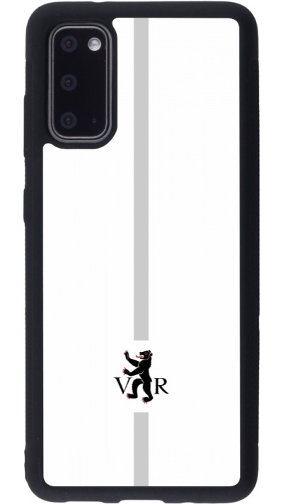 Coque Samsung Galaxy S20 - Silicone rigide noir Canton AR blanc