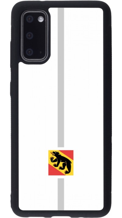 Coque Samsung Galaxy S20 - Silicone rigide noir Canton BE blanc