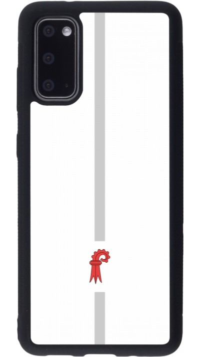 Coque Samsung Galaxy S20 - Silicone rigide noir Canton BL blanc