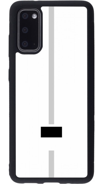Coque Samsung Galaxy S20 - Silicone rigide noir Canton FR blanc