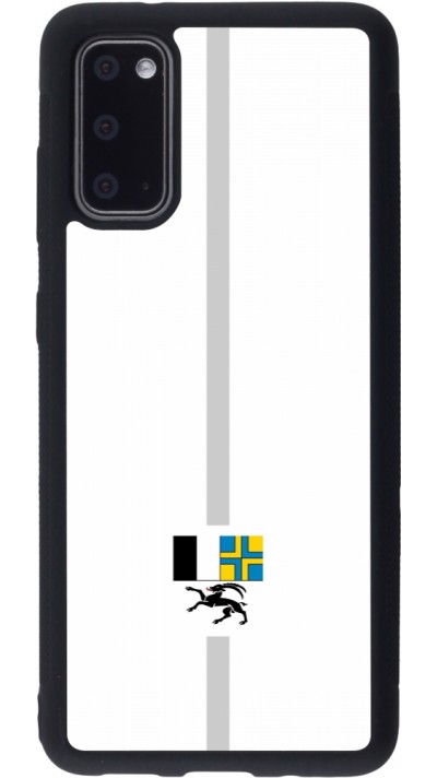 Coque Samsung Galaxy S20 - Silicone rigide noir Canton GR blanc