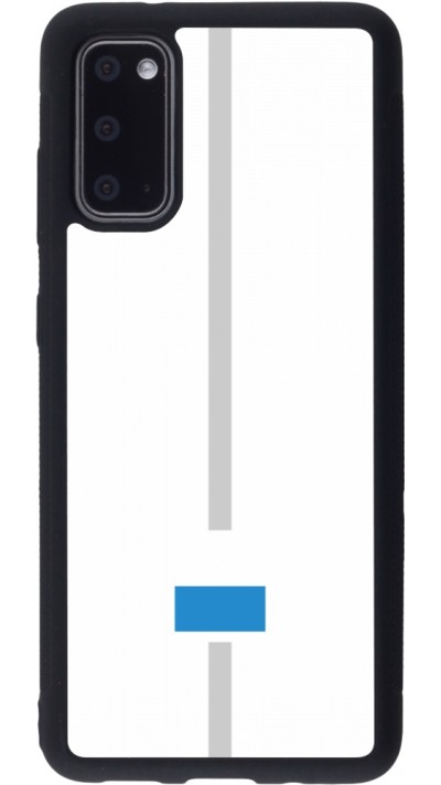 Coque Samsung Galaxy S20 - Silicone rigide noir Canton LU blanc