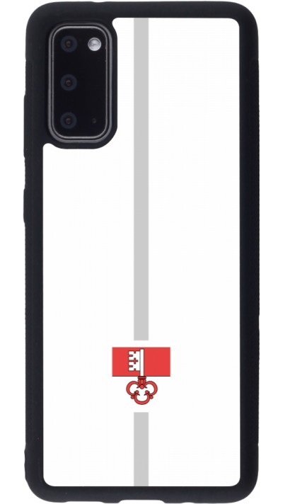 Coque Samsung Galaxy S20 - Silicone rigide noir Canton OW blanc