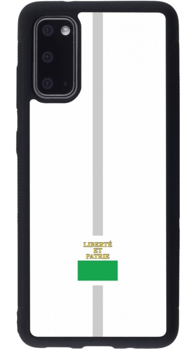 Coque Samsung Galaxy S20 - Silicone rigide noir Canton VD blanc