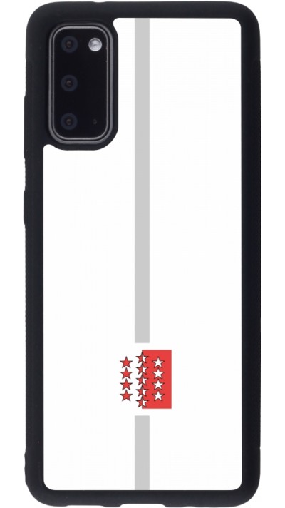 Coque Samsung Galaxy S20 - Silicone rigide noir Canton VS blanc