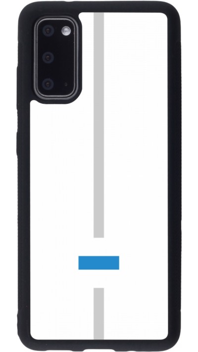 Coque Samsung Galaxy S20 - Silicone rigide noir Canton ZG blanc