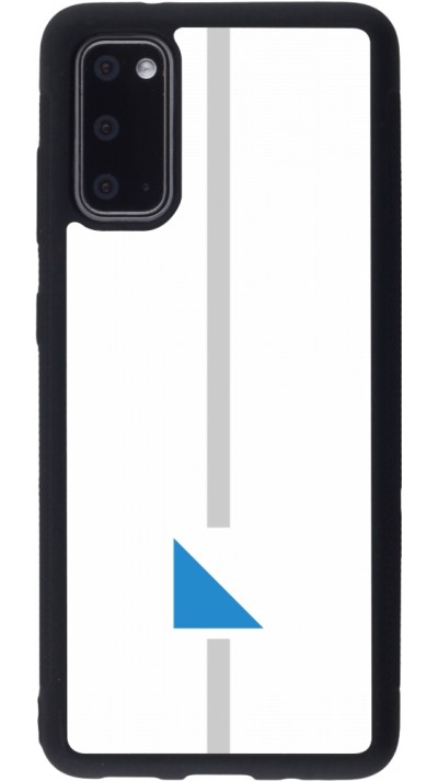 Coque Samsung Galaxy S20 - Silicone rigide noir Canton ZH blanc