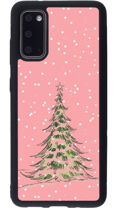 Samsung Galaxy S20 Case Hülle - Silikon schwarz Christmas 25 Pink Tree