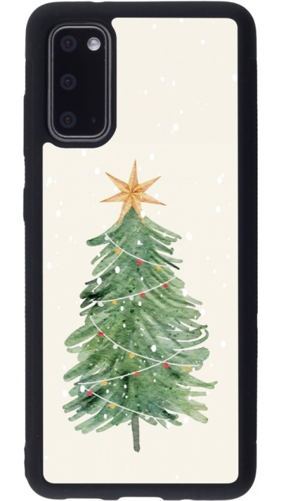 Samsung Galaxy S20 Case Hülle - Silikon schwarz Christmas 25 Sketch Tree