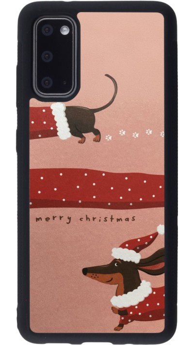Samsung Galaxy S20 Case Hülle - Silikon schwarz Christmas 25 Teckel Merry Xmas