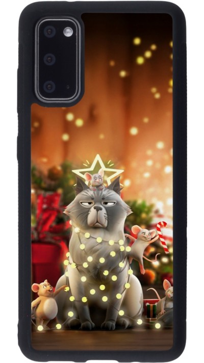 Samsung Galaxy S20 Case Hülle - Silikon schwarz Christmas 25 Xmas Cat