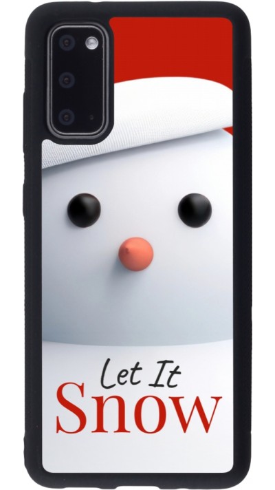 Samsung Galaxy S20 Case Hülle - Silikon schwarz Christmas 25 Xmas Snowman