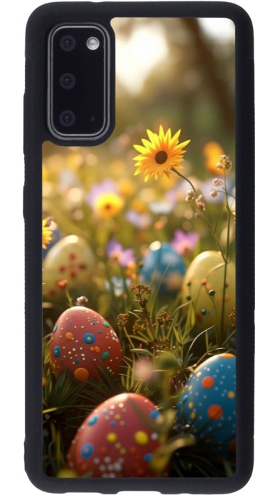 Samsung Galaxy S20 Case Hülle - Silikon schwarz Easter 2026 Decorated eggs