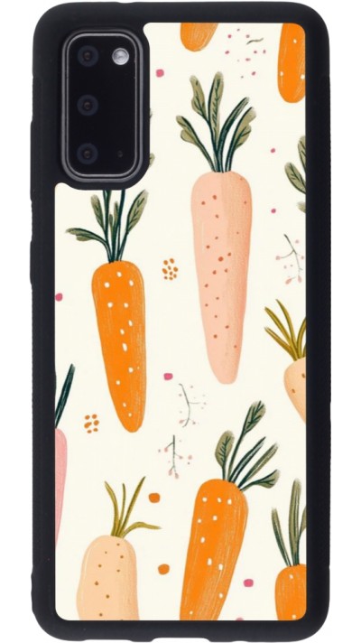 Samsung Galaxy S20 Case Hülle - Silikon schwarz Easter 2026 Illustration carrots