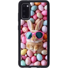 Samsung Galaxy S20 Case Hülle - Silikon schwarz Easter 2026 Rabbit fun