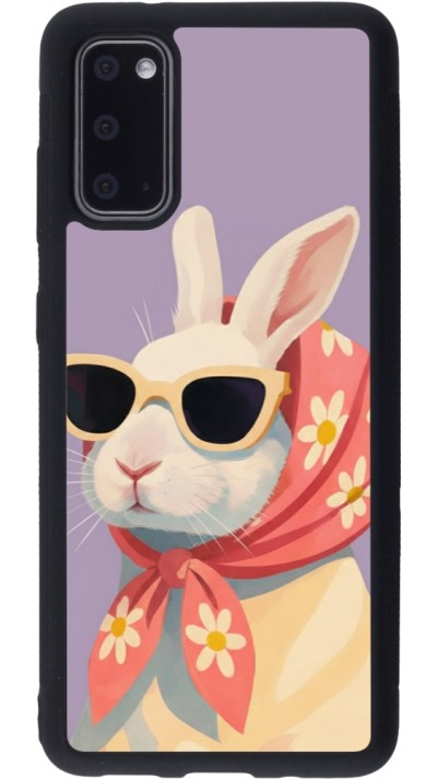 Samsung Galaxy S20 Case Hülle - Silikon schwarz Easter 2026 Rabbit with scarf