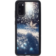 Samsung Galaxy S20 Case Hülle - Silikon schwarz Schneeflocke Solar Glanz