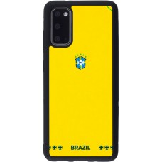 Samsung Galaxy S20 Case Hülle - Silikon schwarz Brasilien 2026 personalisierbares Fussballtrikot