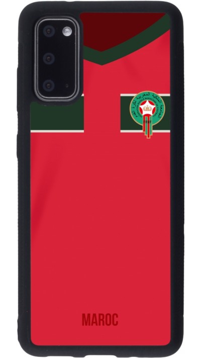 Samsung Galaxy S20 Case Hülle - Silikon schwarz Marokko 2022 personalisierbares Fussballtrikot