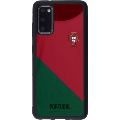 Samsung Galaxy S20 Case Hülle - Silikon schwarz Fussballtrikot Portugal2022