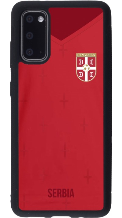 Samsung Galaxy S20 Case Hülle - Silikon schwarz Serbien 2022 personalisierbares Fussballtrikot